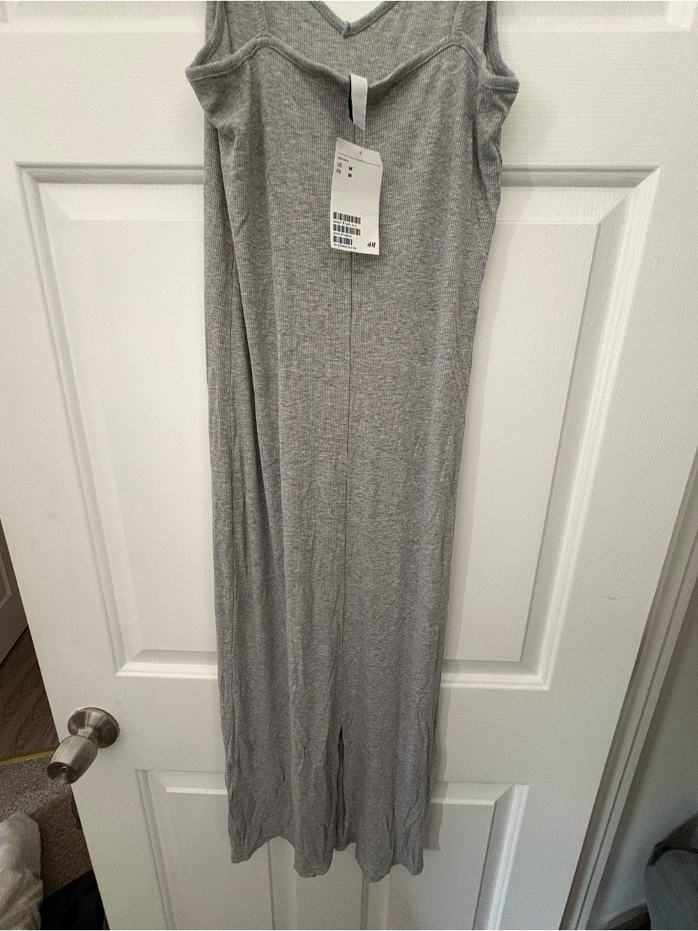 H&M Grey Ribbed Cowl Turtleneck Sweater Dress